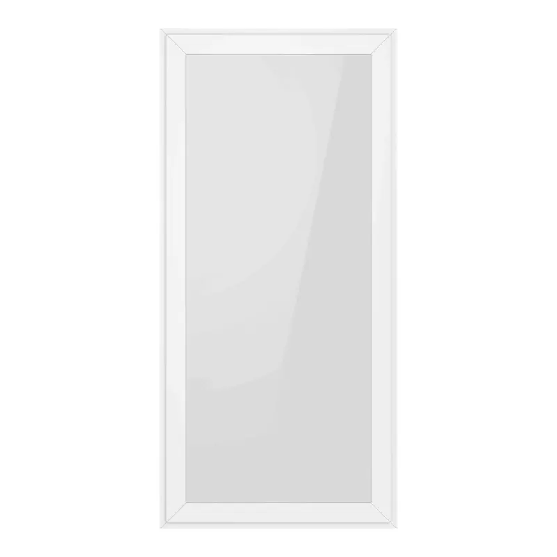 White-framed casement window render with clear glass on a white background