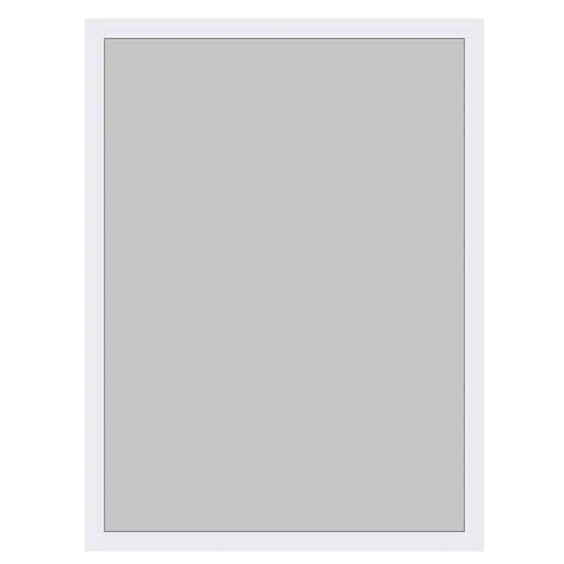 White-framed square fixed window, front-view product render on white background
