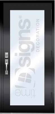 Single door decoration, black frame