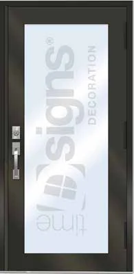 Single door decoration, bronze frame