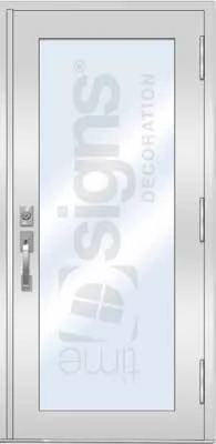 Single door decoration, white frame